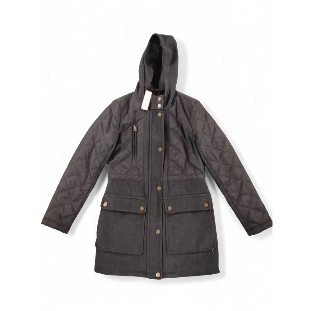 Lucky Brand Quilted Wool Blend Parka XS Utility Hooded Jacket Normcore